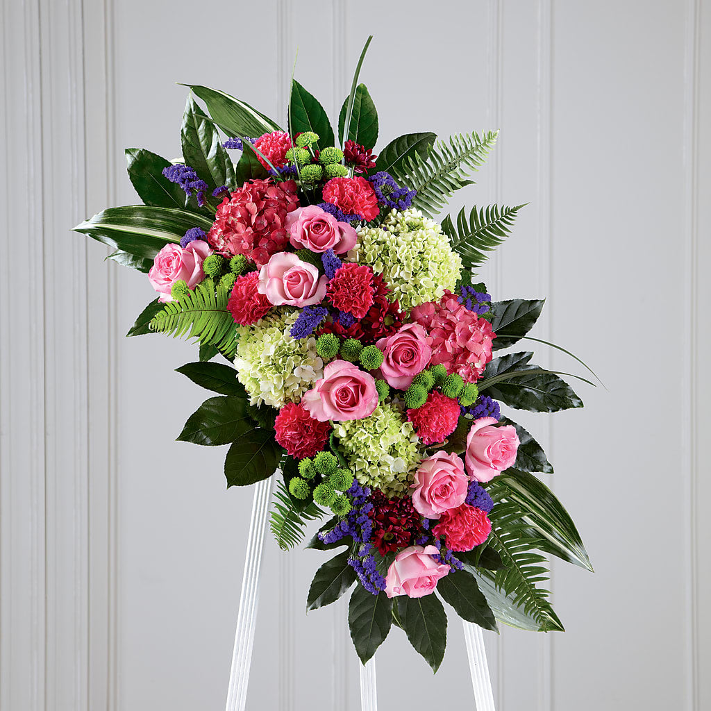 Refreshing Mix Standing Spray – J C Snyder Florist By Transcend, Harrisburg PA