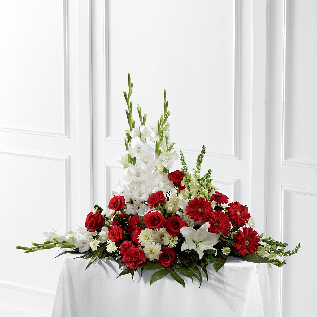 Crimson & White Arrangement – J C Snyder Florist By Transcend, Harrisburg PA