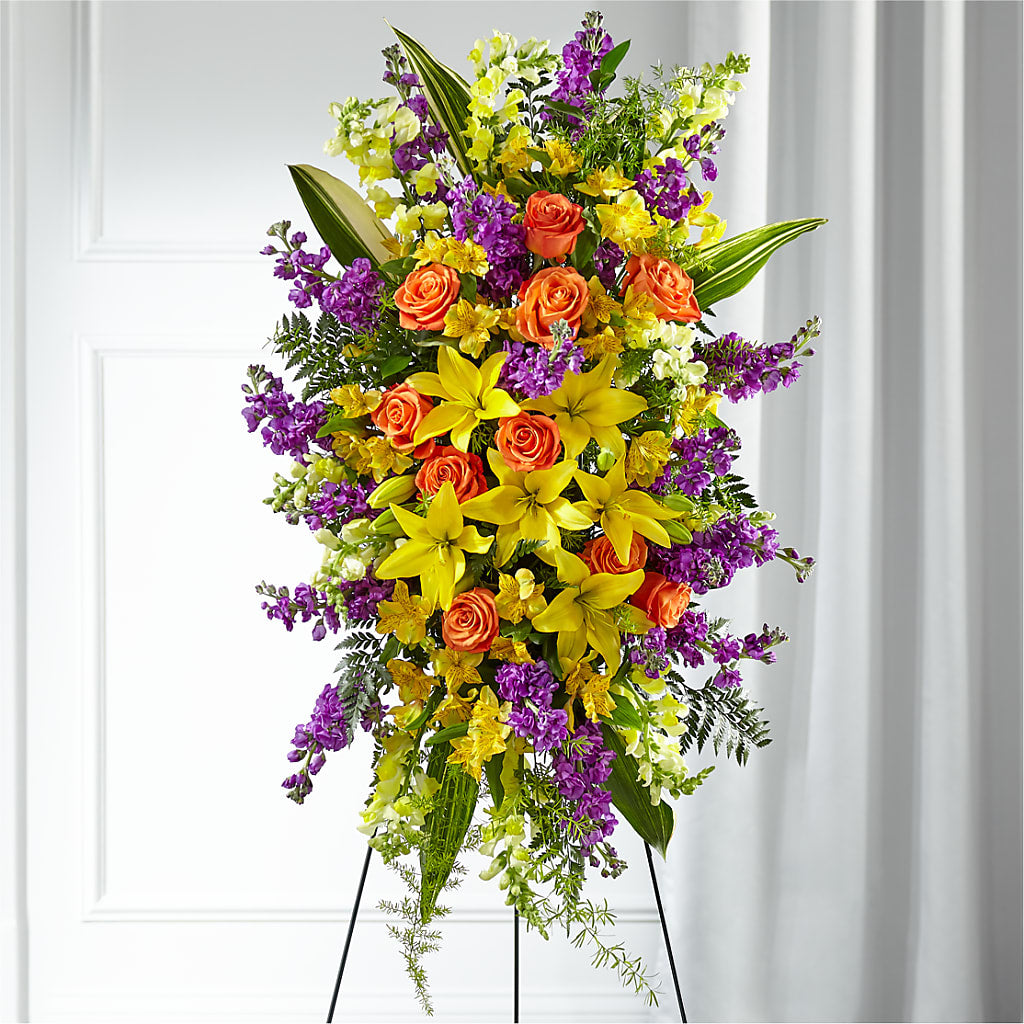 Thoughtful Prayers Standing Spray – J C Snyder Florist By Transcend, Harrisburg PA