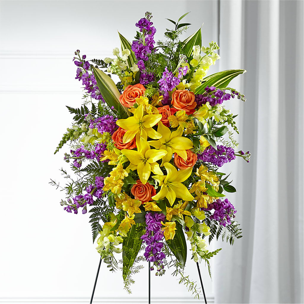 Thoughtful Prayers Standing Spray – J C Snyder Florist By Transcend, Harrisburg PA