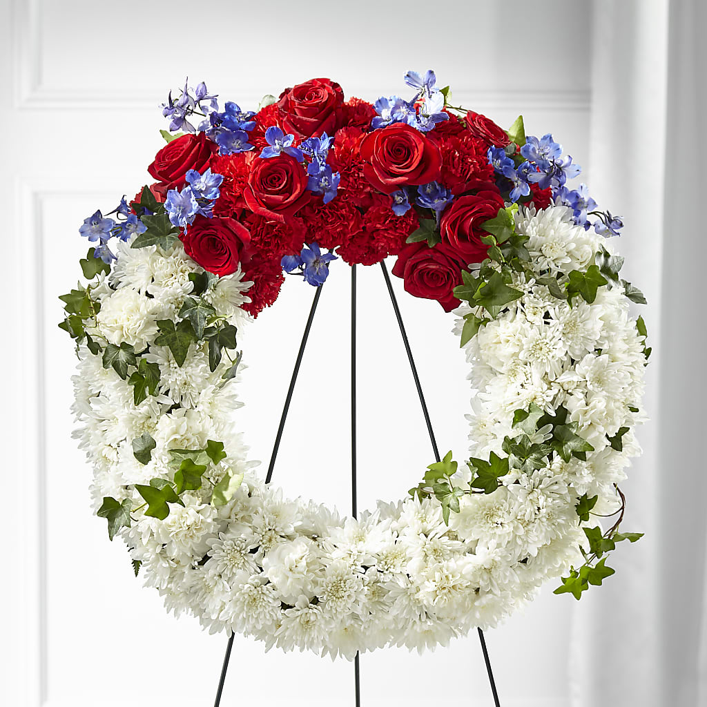 Patriotic Passion Wreath – J C Snyder Florist By Transcend, Harrisburg PA