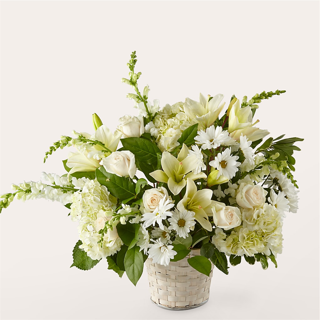 Ivory Elegance Floral Basket – J C Snyder Florist By Transcend, Harrisburg PA