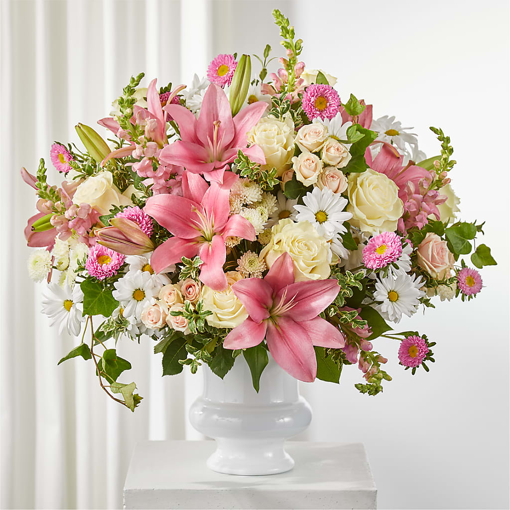 Empathetic Blooms Urn Arrangement – J C Snyder Florist By Transcend, Harrisburg PA