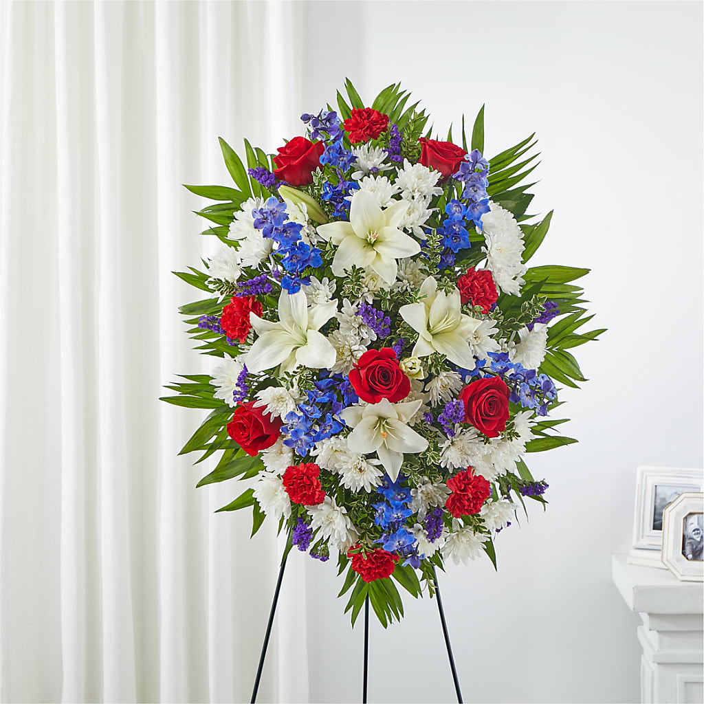 Cherished Service Standing Spray – J C Snyder Florist By Transcend, Harrisburg PA