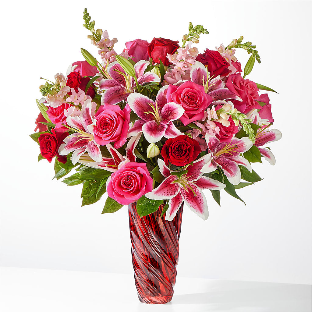 Always You Bouquet with Luxe Swirl Vase – J C Snyder Florist By Transcend, Harrisburg PA