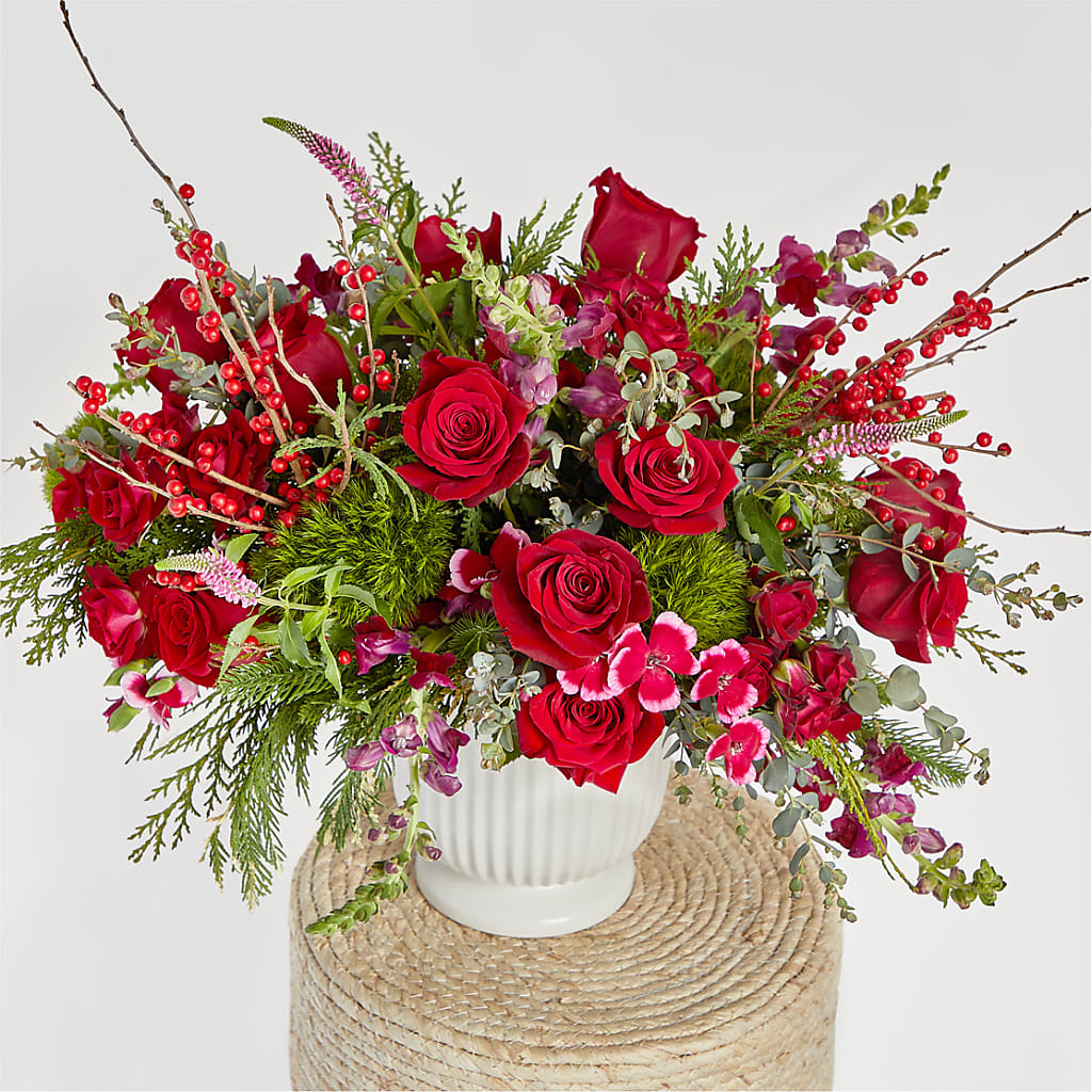 Big Red Bow Bouquet –  J C Snyder Florist By Transcend, Harrisburg PA