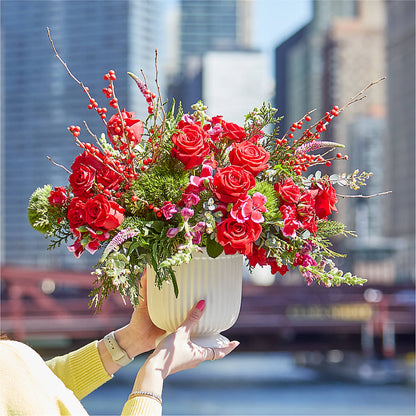 Big Red Bow Bouquet –  J C Snyder Florist By Transcend, Harrisburg PA