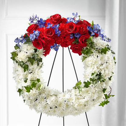 Patriotic Passion Wreath –  J C Snyder Florist By Transcend, Harrisburg PA