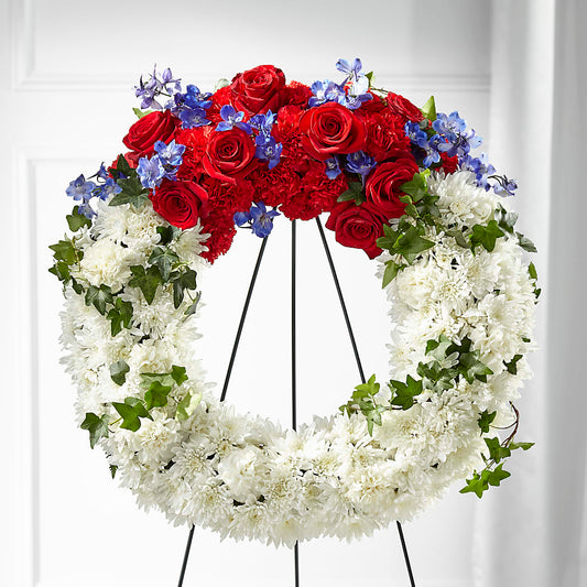 Patriotic Passion Wreath –  J C Snyder Florist By Transcend, Harrisburg PA
