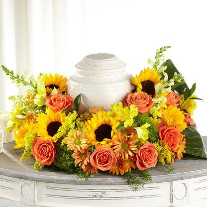 Faithful Sunflower Cremation Adornment –  J C Snyder Florist By Transcend, Harrisburg PA