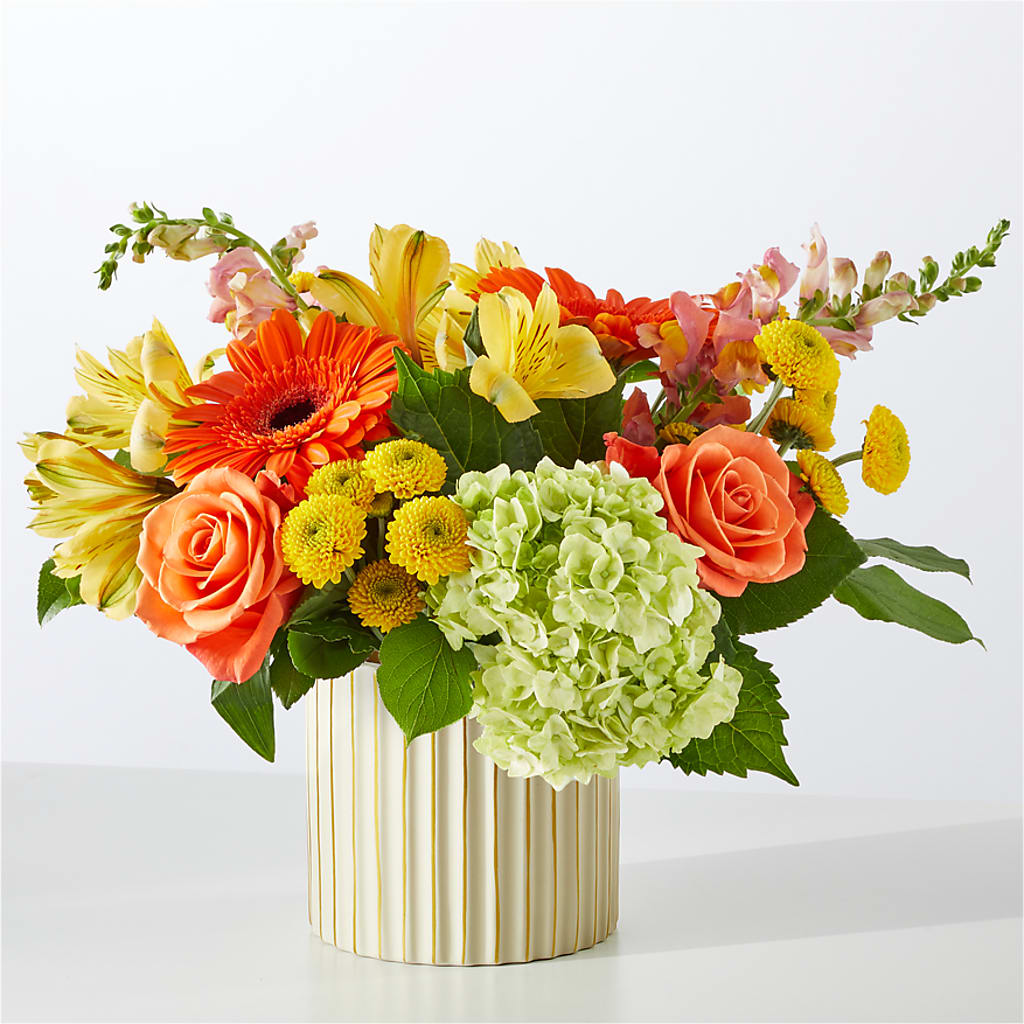 Autumn Sunshine Bouquet with Ivory Vase –  J C Snyder Florist By Transcend, Harrisburg PA