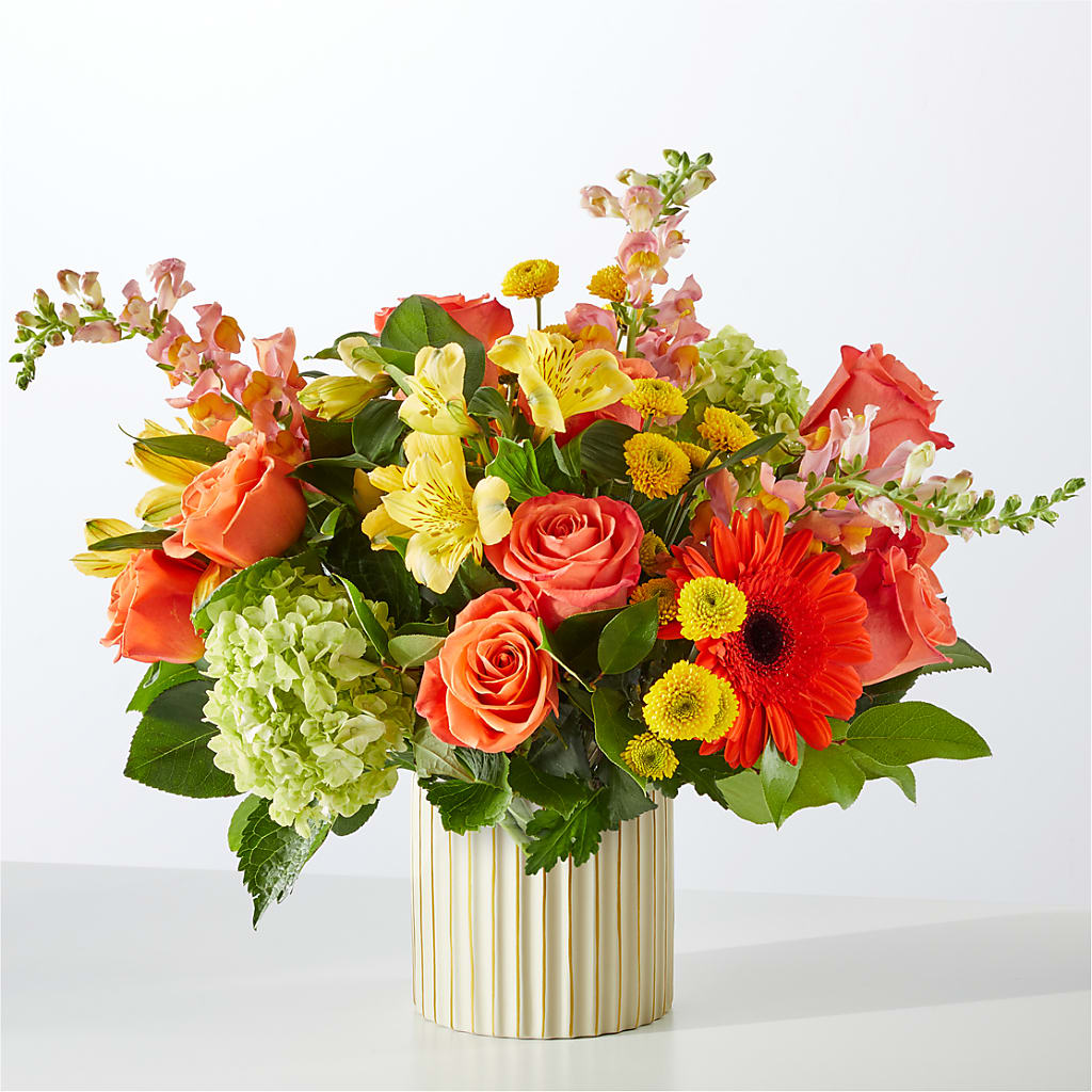 Autumn Sunshine Bouquet with Ivory Vase –  J C Snyder Florist By Transcend, Harrisburg PA