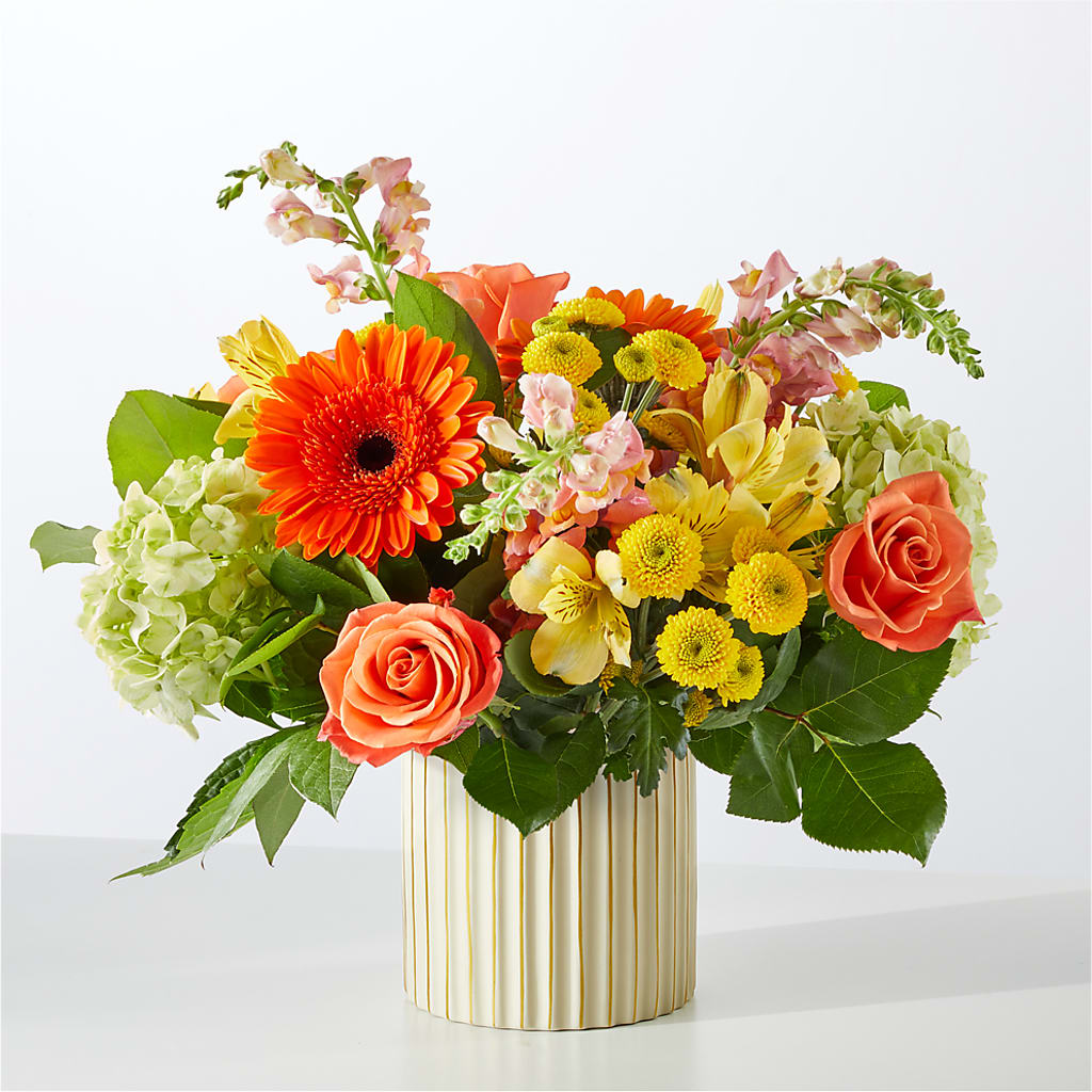 Autumn Sunshine Bouquet with Ivory Vase –  J C Snyder Florist By Transcend, Harrisburg PA