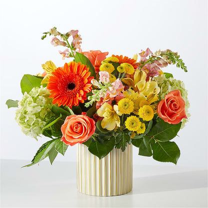 Autumn Sunshine Bouquet with Ivory Vase –  J C Snyder Florist By Transcend, Harrisburg PA