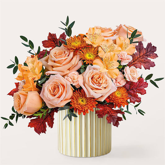 Spiced Latte Bouquet with Ivory Vase –  J C Snyder Florist By Transcend, Harrisburg PA