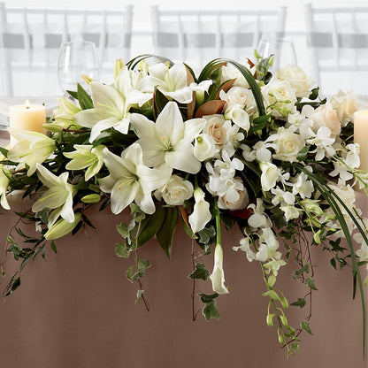 White Linen Arrangement –  J C Snyder Florist By Transcend, Harrisburg PA
